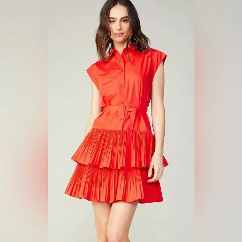 NWT Anthropologie Current Air Vibrant Tiered Midi Dress